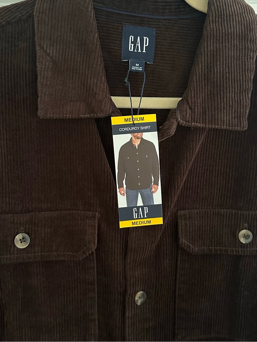 Chocolate Brown Oversized Corduroy Shirt / Men’s Fall Shacket - Picture 10 of 11